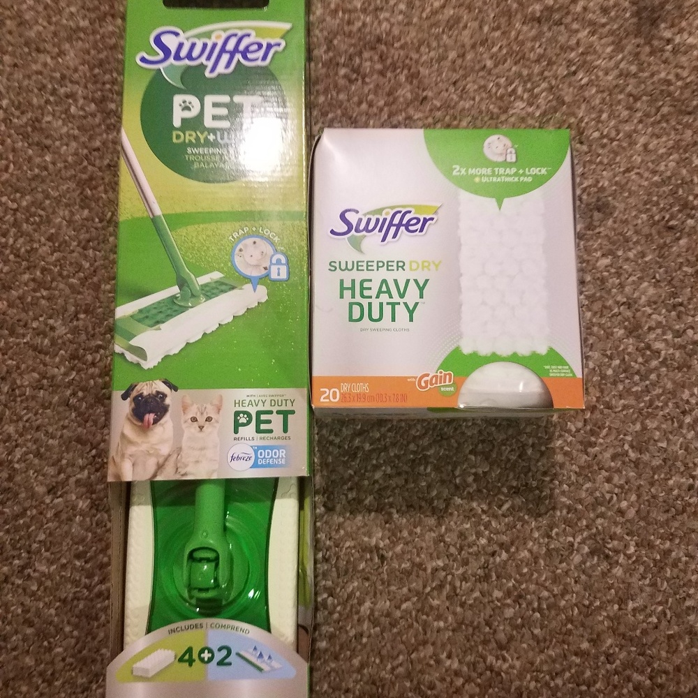 Swiffer Sweeper Febreeze Kit and Gain Refill Lot